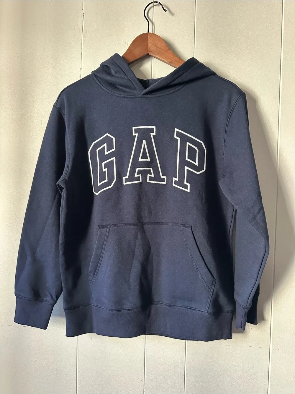GAP Kids Navy Hoodie with White Logo XL New